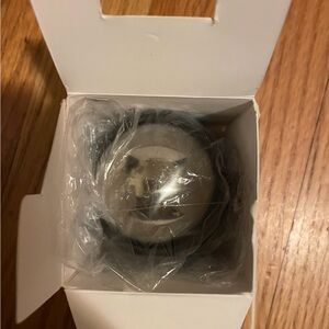 Silver and Black Round Object